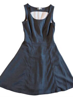 H&M A-Line Scoop Neck Gray‎ Lined Fit & Flare Sleeveless Dress Womens Size 4 Y2K